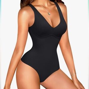V-Neck Shape-wear Bodysuit